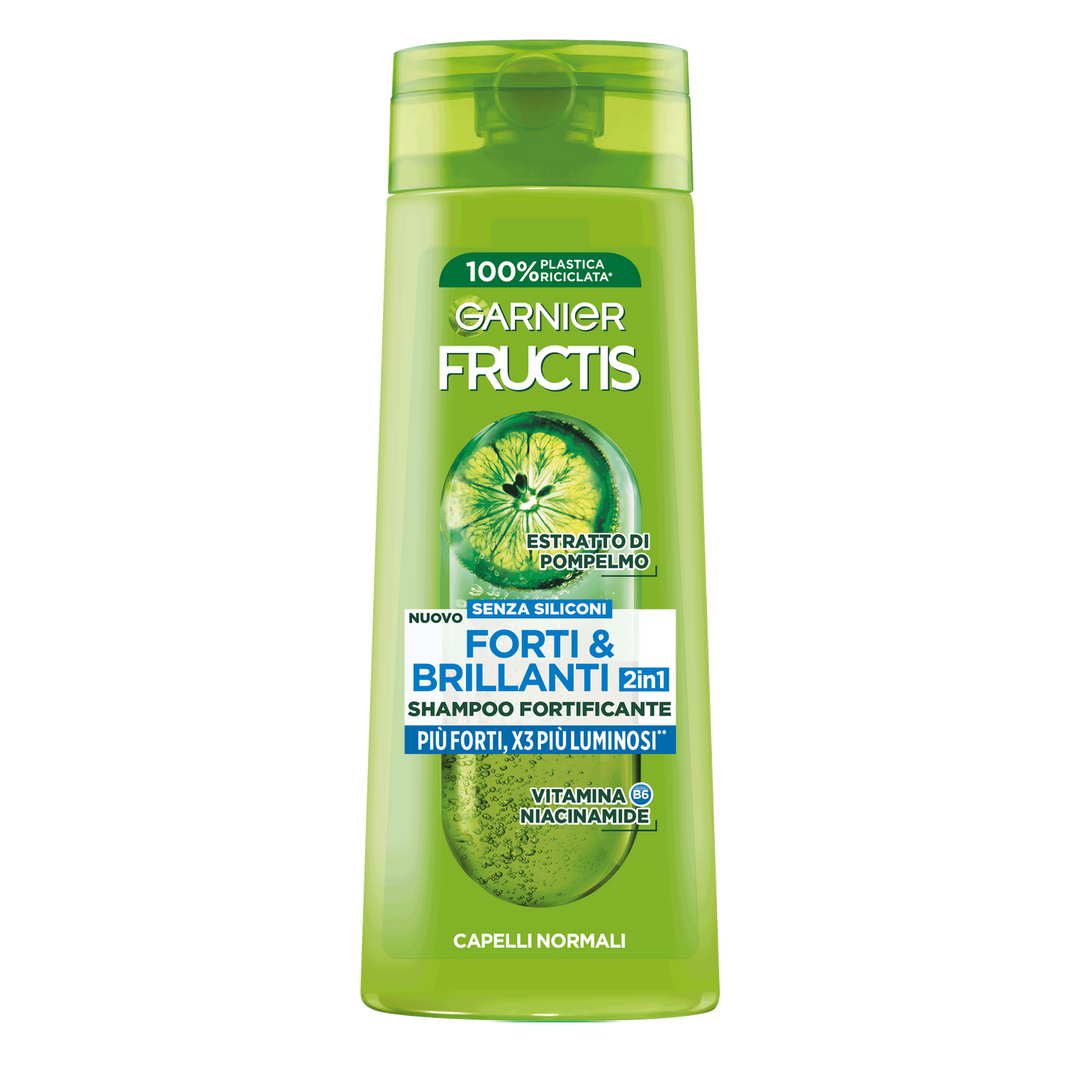Garnier Fructis - Shampoo Fortificante Forti & Brillanti 2in1