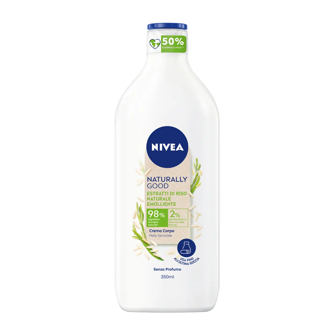 Nivea - Naturally Good Crema Corpo Emolliente - Estratti di Riso